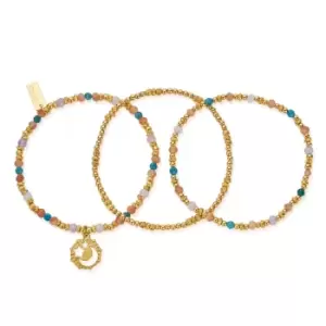 Image of ChloBo Gold Plated Soul Vibrations Set of 3 Bracelets