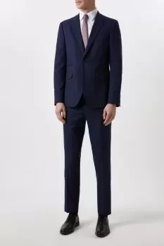 Image of Skinny Fit Navy Marl Suit Jacket
