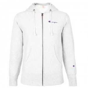 Image of Champion Reverse Hooded Zip Sweatshirt - Grey Marl