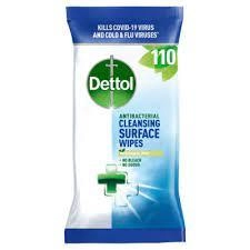 Image of Dettol Antibacterial Wipes 110pk