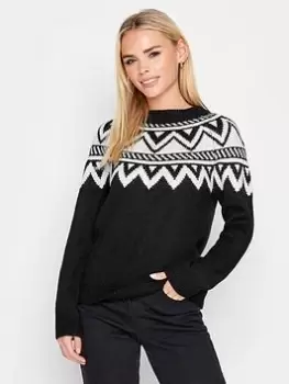 Image of PixieGirl Petite Fairisle Jumper, Black, Size 6-8, Women
