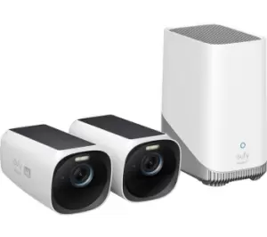 Image of EUFY S330 eufyCam 3 4K Ultra HD WiFi Security Camera Kit - 16 GB, 2 Cameras, White