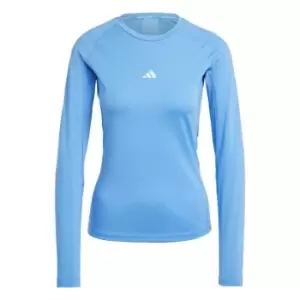 Image of adidas Techfit Long-Sleeve Top Training Long-Sleeve Top W - Blue