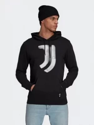 Image of adidas Juventus Hoodie, Black/White Size M Men