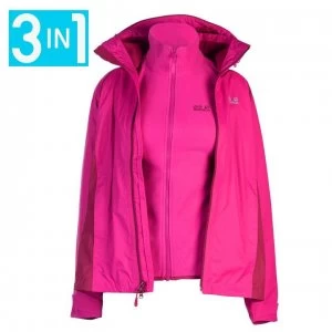 Image of Jack Wolfskin Hopewell 3 in 1 Jacket Ladies - Fuchsia