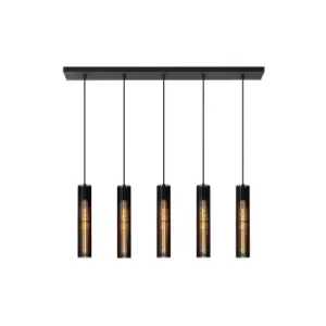 Image of Lionel Modern Bar Pendant Light - 5xE27 - Black