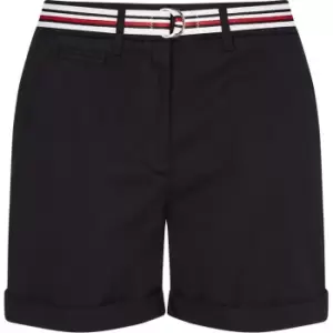 Image of Tommy Hilfiger Chino Belt Shorts - Black