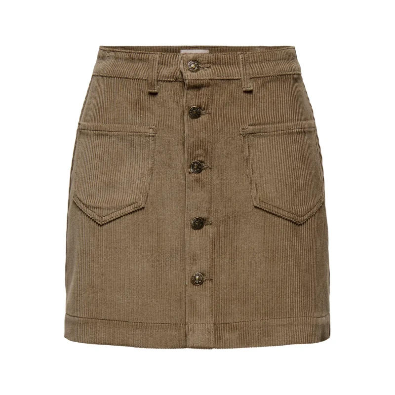 Image of Only Short Skirt Dark Beige Women S