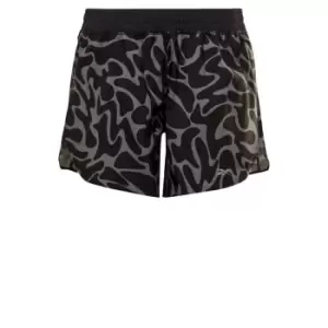 Image of Reebok Running Printed Shorts Womens - Black