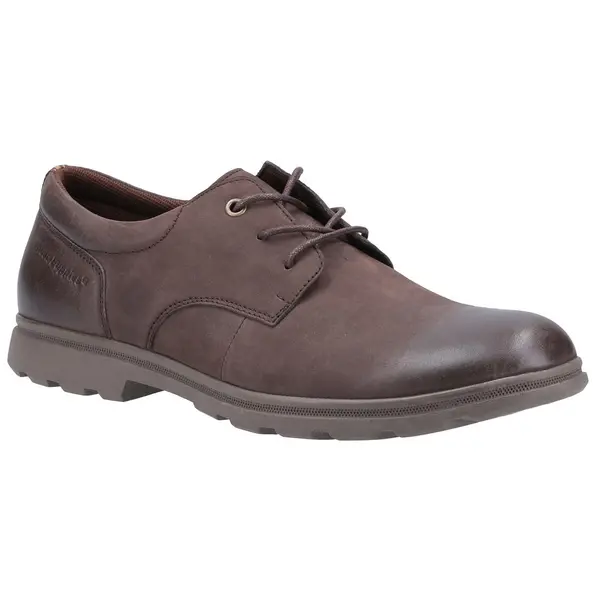 Image of Hush Puppies Mens Trevor Leather Lace Up Plain Toe Casual Shoes - UK 9