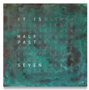 Image of QLOCKTWO Large Creators Edition Vintage Copper Wall Clock 90cm