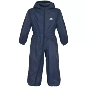 Image of Trespass Childrens/Kids Button Waterproof Rain Suit (3/4 Years) (Navy Blue)