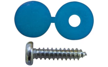 Image of Number Plate Caps & Screws Blue - Pack Of 2 PWN718 WOT-NOTS