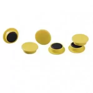 Image of Durable Magnets 21mm 210p Yellow Pack of 6