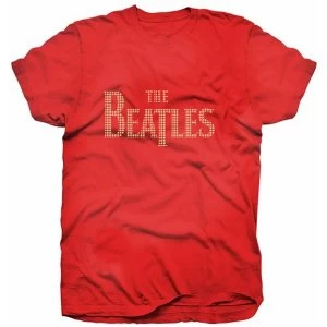 Image of The Beatles - Drop T Logo Womens X-Large T-Shirt - Red