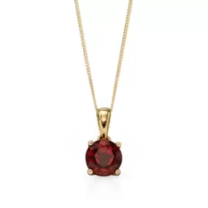 Image of JG Signature 9ct Gold Garnet Necklace