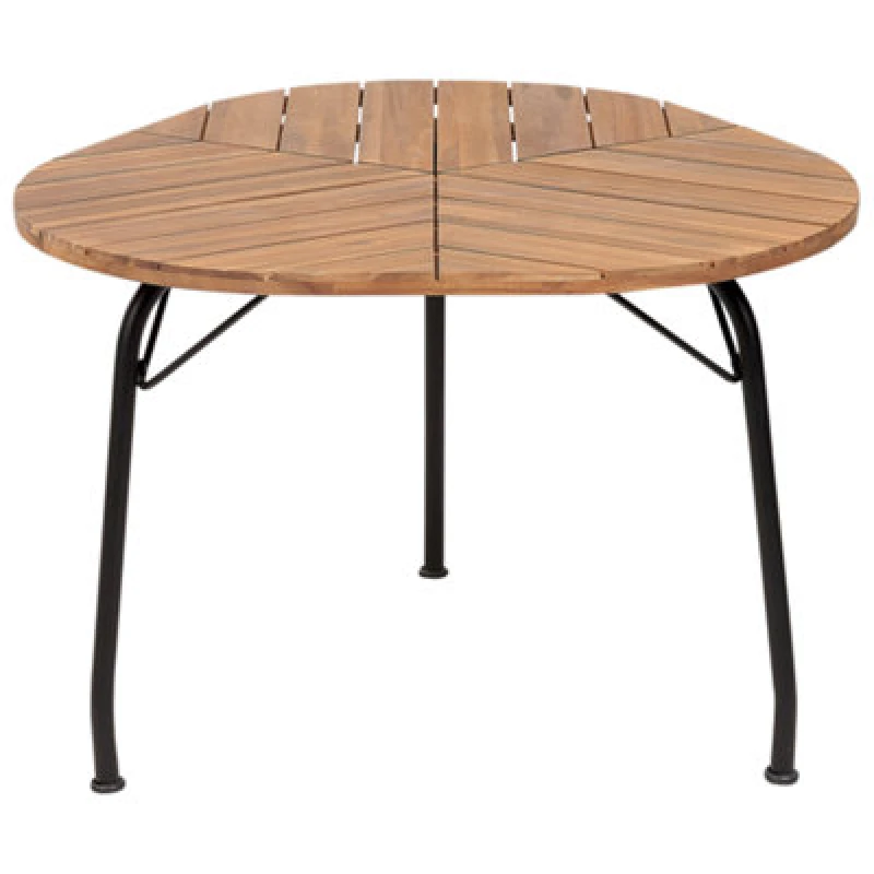 Image of Beliani Garden Dining Table Varenna 106cm 103cm Acacia Wood Brown