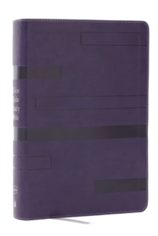 Image of Color Code Study Bible, Revealing God's Truth Color by Color (NKJV, Purple Leathersoft, Red Letter, Thumb Indexed) Leather / fine binding