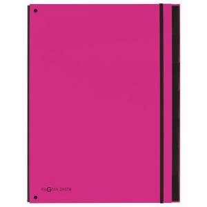 Image of Pagna A4 7 Compartment Master Organiser Pink Pack of 10 2407934