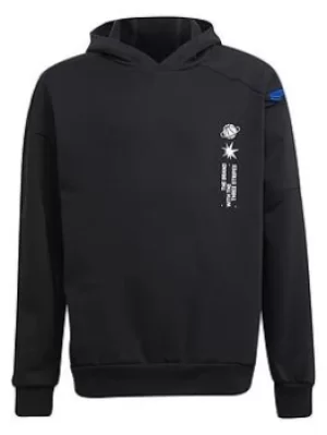 Image of adidas Junior Boys Arkd3 Wr Hood, Black/White, Size 11-12 Years