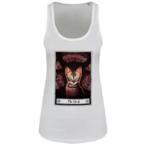 Image of Deadly Tarot Womens/Ladies The Devil Felis Floaty Vest Top (S) (White)
