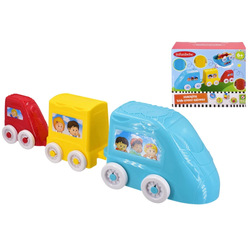 Image of Infunbebe Stacking High Speed Train Multi unisex