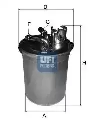 Image of UFI 24.004.00 Fuel Filter