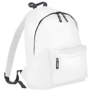 Image of Bagbase Fashion Backpack / Rucksack (18 Litres) (Pack of 2) (One Size) (White/Graphite)