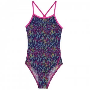 Image of Slazenger Bound Back Swimsuit Junior Girls - Blue/Purple