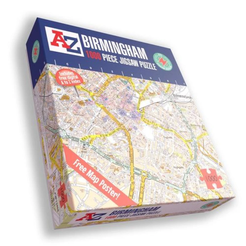 Image of A to Z A to Z Map of Birmingham 1000 Piece Jigsaw Puzzle