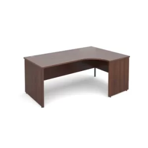 Image of Maestro 25 Right Hand Ergonomic 1800 Desk with End Panel, Walnut