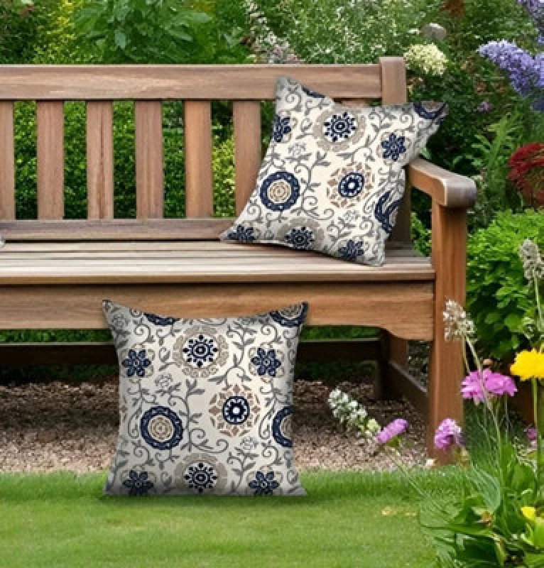 Image of Luxury Living Athens Outdoor Water-Repellant Cushion - Pair