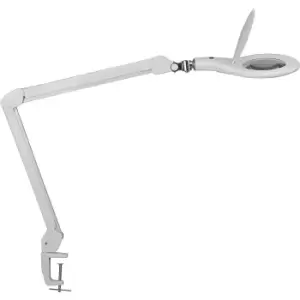 Image of MAUL MAULmakro LED magnifying lamp, with clamp base, white