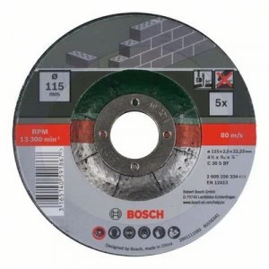 Image of Bosch 5 Piece Cutting Discs For Stone