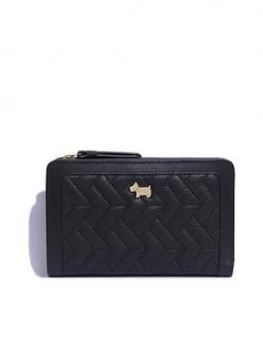 Image of Radley Wood Street Quilted Medium Zip Top Purse - Black