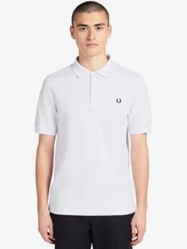 Image of Fred Perry Plain Polo Shirt - White, Size S, Men