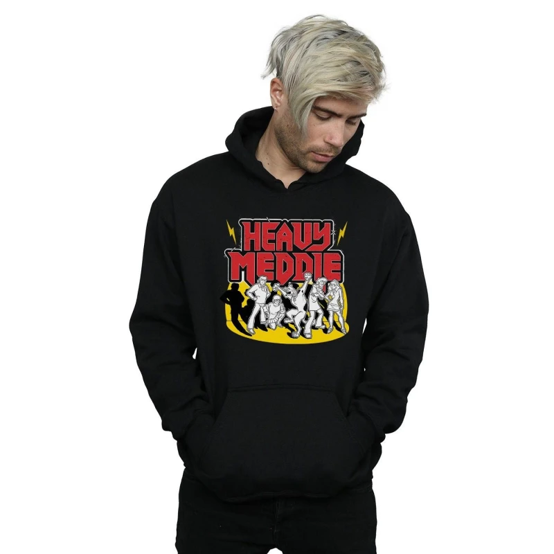 Image of Scooby Doo Scooby Doo Men Heavy Meddle Hoodie in Black Size: Small Black S Male 5057864690491
