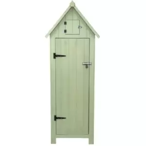 Image of Monster Shop - Wooden Garden Storage Shed Green Tool Organiser Cabinet Beach Hut - Green