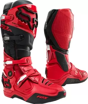 Image of FOX Instinct Motocross Boots, black-red, Size 46, black-red, Size 46
