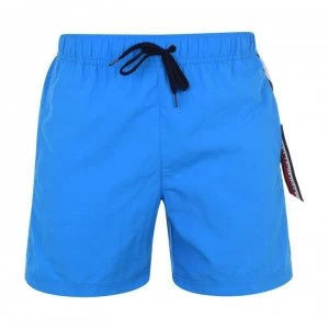 Image of Tommy Bodywear Stripe Flag Swim Shorts - Blue Aster
