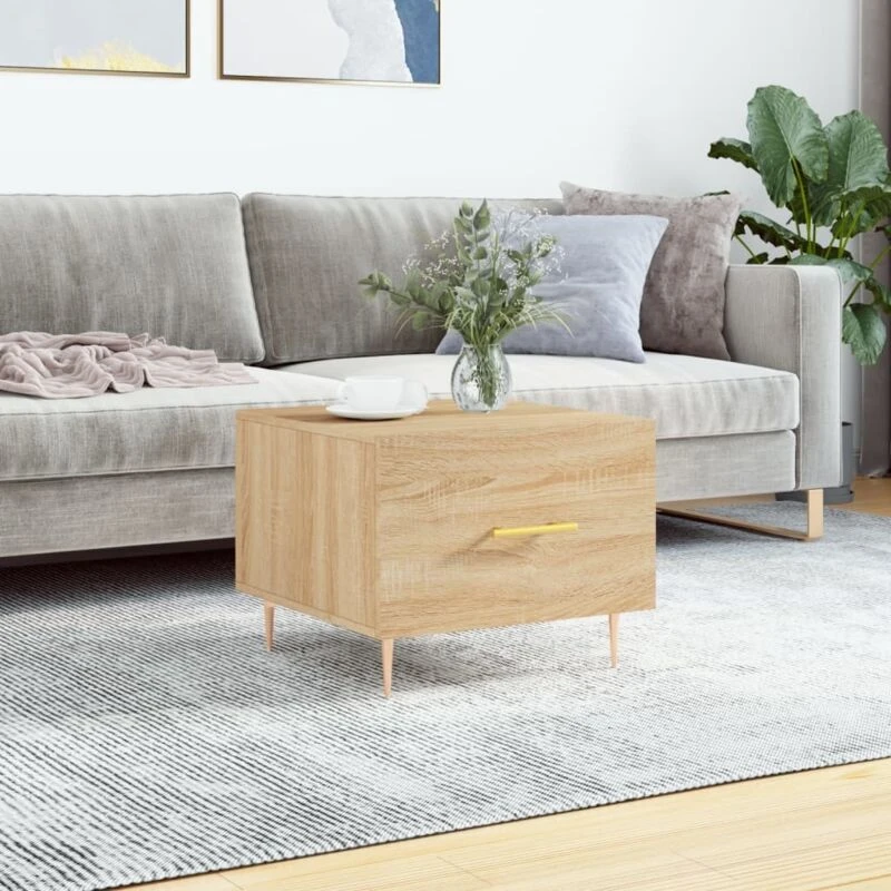 Image of VIDAXL Coffee Table Sonoma Oak 50x50x40cm Engineered Wood Vidaxl 8720845428310