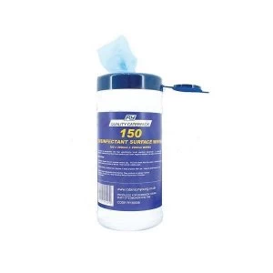 Image of Caterpack Med Surface Wipes Blue Pack of 150 Wipes