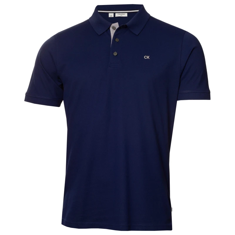 Image of Calvin Klein Golf Mens Short Sleeve Performance Polo Shirt Frenchnv male Small