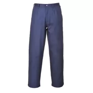 Image of Biz Flame Pro Mens Flame Resistant Trousers Navy Blue Large 32"