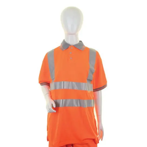 Image of Beeswift Beeswift Ladies High Visibility Short Sleeve Polo Shirt Orange S LPK26ORS