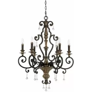 Image of Loops - 6 Bulb Chandelier Hanging Pendant LIght Heirloom LED E14 60W Bulb