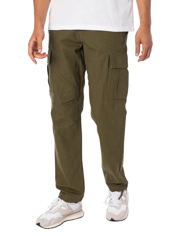 Image of jack & jones Kane Barkley Loose Cargo Trousers Olive Night 36W x 32L