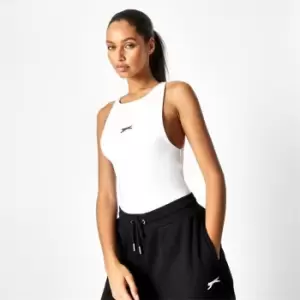 Image of Slazenger x Sophia & Cinzia Jersey Racer Bodysuit - White