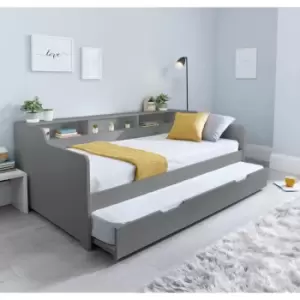 Image of Tyler Grey Guest Bed and Trundle with Pocket Sprung Mattresses