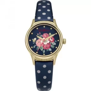Image of Ladies Cath Kidston Forest Bunch Navy Spot Strap Watch